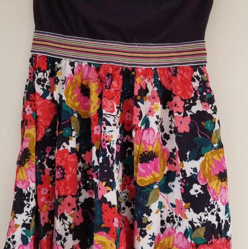 Strapless floral dress